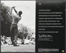 Load image into Gallery viewer, 2004 Tiger Woods Autographed Upper Deck SP Signature Golf Signed Limited Edition
