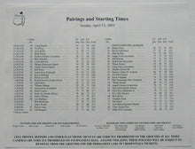 Load image into Gallery viewer, 2003 Master Journal Golf Program + Final Day Pairing Sheet & Map - Mike Weir