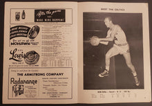 Load image into Gallery viewer, 1949 Boston Garden NBA Program Philadelphia Warriors vs Celtics Newton + Waltham