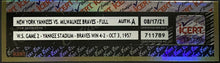 Load image into Gallery viewer, 1957 New York Yankees World Series Game 2 Full Ticket PSA MLB Baseball VTG