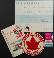 Load image into Gallery viewer, 1960 Olympic Winter Games George Samolenko Collection - Crest Tickets Program ++