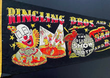 Load image into Gallery viewer, 1930's Ringling Brothers Vintage Pennant Barnum & Bailey Greatest Show On Earth