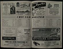 Load image into Gallery viewer, 1958 Detroit Olympia NHL Hockey Program Red Wings Blackhawks Howe Scores #375