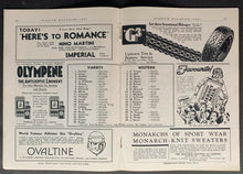 Load image into Gallery viewer, 1935 University Of Toronto vs University Of Western Ontario Football Program