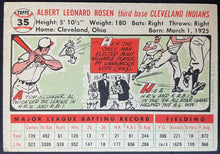 Load image into Gallery viewer, 1956 Topps Baseball Al Rosen #35 Cleveland Indians MLB Card Vintage