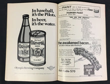 Load image into Gallery viewer, 1969 Seattle Pilots Baseball Program Inaugural MLB Season vs Oakland Athletics