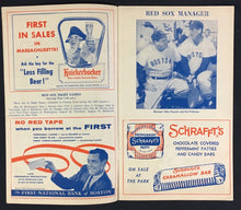 Load image into Gallery viewer, 1956 Fenway Park Baseball Program Boston Red Sox v Detroit Tigers Vintage MLB