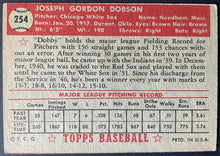Load image into Gallery viewer, 1952 Topps Baseball #254 Joe Dobson MLB Card Chicago White Sox 5th Series