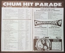 Load image into Gallery viewer, 1963 Chum Chart Radio Station Survey Music Toronto Bobby Vinton