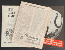 Load image into Gallery viewer, 1959 NFL Football Program Baltimore Memorial Stadium Season Opener Colts v Lions