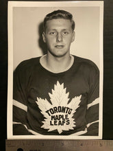 Load image into Gallery viewer, 1950s NHL Hockey Type 1 Turofsky Photo Toronto Maple Leafs Ed Chadwick Vintage
