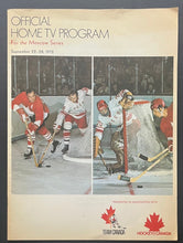 Load image into Gallery viewer, 1972 Summit Series Official Home Promotional TV Program Games Team Canada VTG