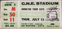 Load image into Gallery viewer, 1972 C.N.E. Stadium Hamilton Tiger Cats vs Toronto Argonauts CFL Football