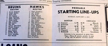 Load image into Gallery viewer, 1941 Boston Garden Official Hockey Program Boston Bruins vs Chicago Blackhawks