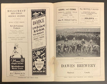 Load image into Gallery viewer, 1935 Canadian Football Hamilton Tigers Program vs Montreal AAA Winged Wheelers