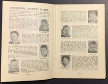 Load image into Gallery viewer, 1933-34 General Motors NHL Hockey Broadcast Guide Maroons / Maple Leafs Version