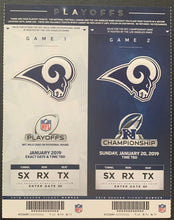 Load image into Gallery viewer, 2018 Los Angeles Rams Proof Tickets NFL Football Cooper Kupp Aaron Donald Talib