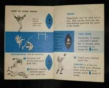 Load image into Gallery viewer, 1959 Shell Oil Canadian Pro College Football Handbook Pocket Sked Game Schedule