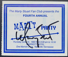 Load image into Gallery viewer, 1993 Marty Stuart Signed Fan Club Music Ticket Nashville Country Singer Vintage