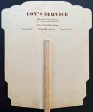 Load image into Gallery viewer, Antique Vintage 1930's ADELAIDE HIEBEL Boxing GAS & OIL Advertising Hand Fan