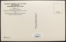 Load image into Gallery viewer, Gaylord Perry Signed Hall Of Fame Plaque Autographed Postcard Giants HOF MLB JSA