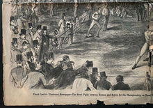 Load image into Gallery viewer, 1860 Frank Leslie Illustrated Newspaper Heenan Sayers Boxing 4 Page Centerfold