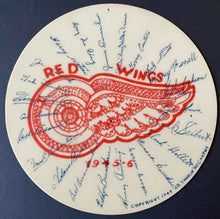 Load image into Gallery viewer, 1945-46 NHL Hockey J.D. McCarthy Detroit Red Wings Facsimile Autos Disc Syd Howe
