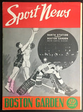Load image into Gallery viewer, 1947 Boston Garden NHL Hockey Program Bruins vs Detroit Red Wings 6 Page Insert