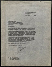 Load image into Gallery viewer, Jack Kent Cooke Signed Letter + Document Toronto Team To Be Considered In AFL