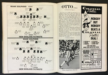 Load image into Gallery viewer, 1971 NFL Football Program Orange Bowl New England Patriots vs Miami Dolphins