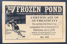 Load image into Gallery viewer, Willie O'Ree Signed Cut Photo Card NHL Hockey Boston Bruins COA