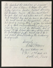 Load image into Gallery viewer, EHL Nashville Ice Hockey Letter Municipal Auditorium Signed David Patterson