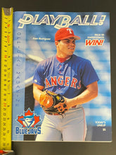 Load image into Gallery viewer, 1998 MLB Baseball Toronto Blue Jays Program HOFer Ivan Rodriguez Cover Vintage