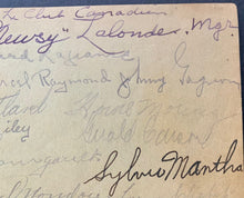 Load image into Gallery viewer, 1933-34 Montreal Canadiens Team Signed Sheet x16 Autographed Howie Morenz JSA