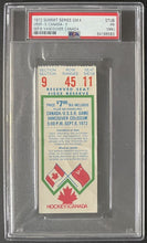 Load image into Gallery viewer, 1972 Summit Series Game 4 Ticket Team Canada vs USSR Hockey Vancouver PSA PR 1MK