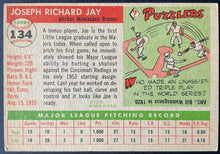 Load image into Gallery viewer, 1955 Topps Baseball #134 Joe Jay Milwaukee Braves Vintage MLB Card