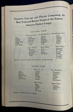 Load image into Gallery viewer, 1926 Madison Square Garden Amateur Hockey Program Doubleheader Boston New York