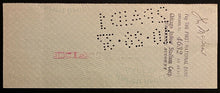 Load image into Gallery viewer, 1937 Chicago Blackhawks Arthur Wirtz Signed Autograph Check Vtg NHL Hockey HHOF