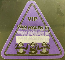 Load image into Gallery viewer, 1998 Vintage Van Halen Unused III Rock Music Concert Tour Backstage Pass