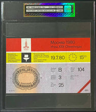 Load image into Gallery viewer, 1980 Summer Olympics Full Opening Ceremony Ticket Lenin Stadium GEM MT 10 iCert