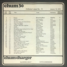 Load image into Gallery viewer, 1970 1050 Chum Survey Chart Toronto Radio Station Led Zeppelin Presley Hollies