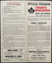 Load image into Gallery viewer, 1969 MLG Jr A Hockey Signed x11 Program Niagara Flyers vs Toronto Marlboros Auto