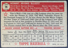 Load image into Gallery viewer, 1952 Topps Baseball Bob Elliot #14 Boston Braves Vintage MLB Card