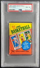 Load image into Gallery viewer, 1980 Topps Basketball Factory Sealed Wax Pack NBA Cards PSA NM-MT 8 Bird Magic