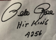 Load image into Gallery viewer, Pete Rose Autographed Cincinnati Reds MLB Baseball Jersey Hit King 4256 Insc.