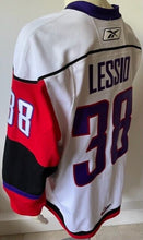 Load image into Gallery viewer, Lucas Lessio Signed Team Orr Game Issued CHL Top Prospects Hockey Jersey LOA OHL