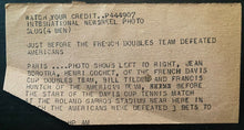 Load image into Gallery viewer, 1928 Tennis Legend Bill Tilden Type 1 Photo Orlando Garros Davis Cup LOA