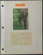 Load image into Gallery viewer, Vintage Joe E. Lewis Autographed / Signed Index Card Celebrity