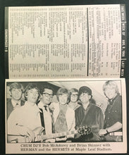 Load image into Gallery viewer, 1966 Chum Chart Radio Survey Music Maple Leaf Gardens The Beatles Aug 7 Fab 4
