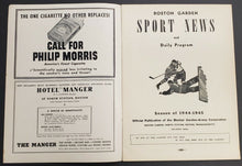 Load image into Gallery viewer, 1944 Boston Garden NHL Program Detroit Red Wings vs Boston Bruins Hockey